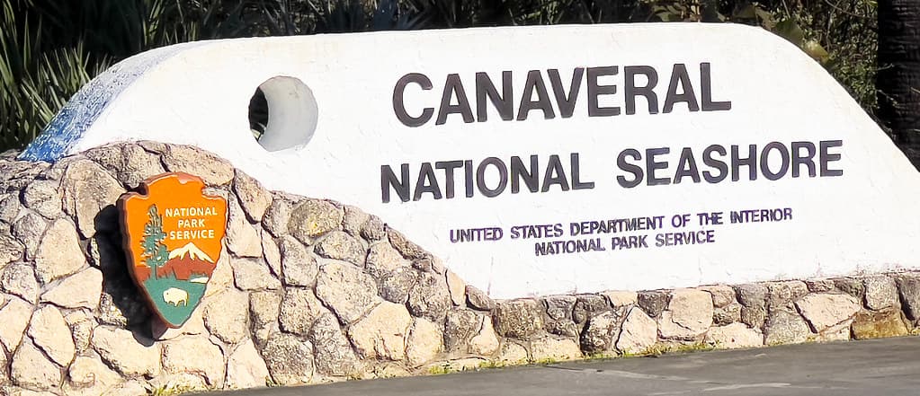 Canaveral National Seashore Entrance Sign -- Titusville (FL) January 2023