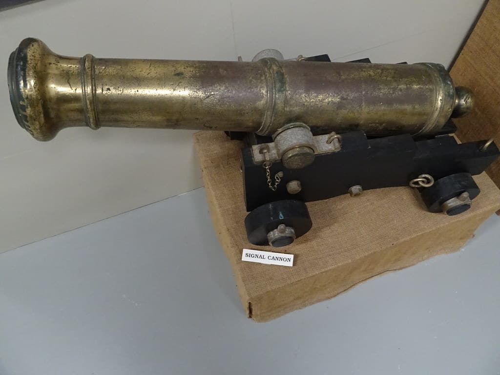 Port MacDonnell. A signal cannon from the  Cape Northumberland lighthouse in the town's Maritime Museum. .