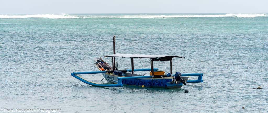 Long boat off one of the beaches in Kuta