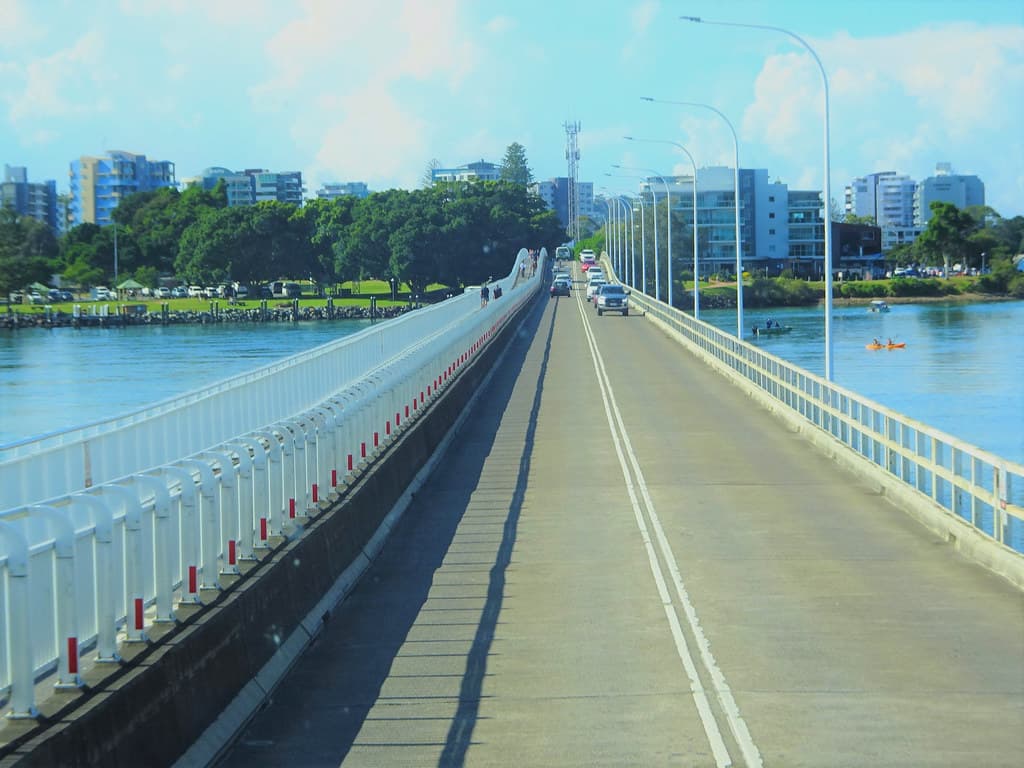 Forster Tuncurry. The bridge links to the two towns across the   (1)