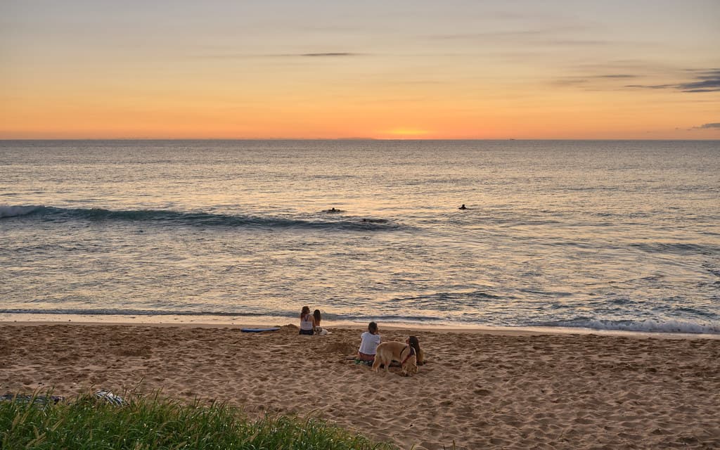 Sunset at Keawaula Beach