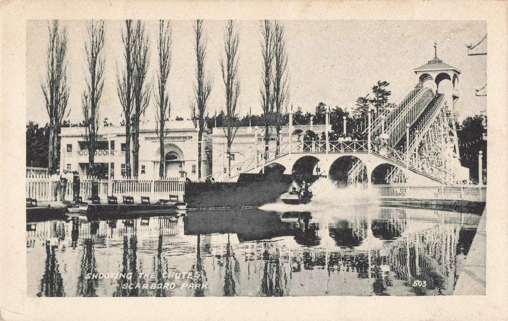 AMUSEMENT Toronto Scarborough Beach Park open for nearly 20 years featured many attractions, such as a flume ride called Shoot the Chutes, a 400-metre long roller coaster ride & a 40-metre tower for daredevil acts