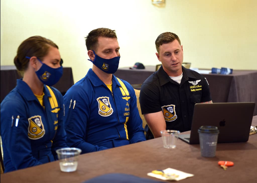 210430-N-ND850-0003 Blue Angels conduct Virtual Outreach in South Texas
