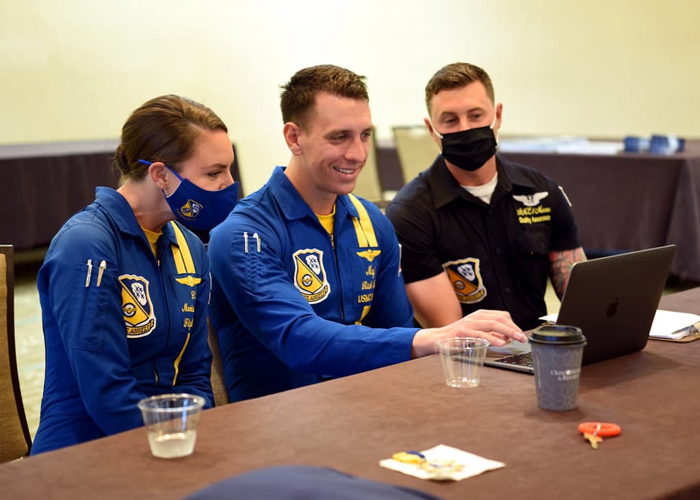 210430-N-ND850-0001 Blue Angels conduct Virtual Outreach in South Texas