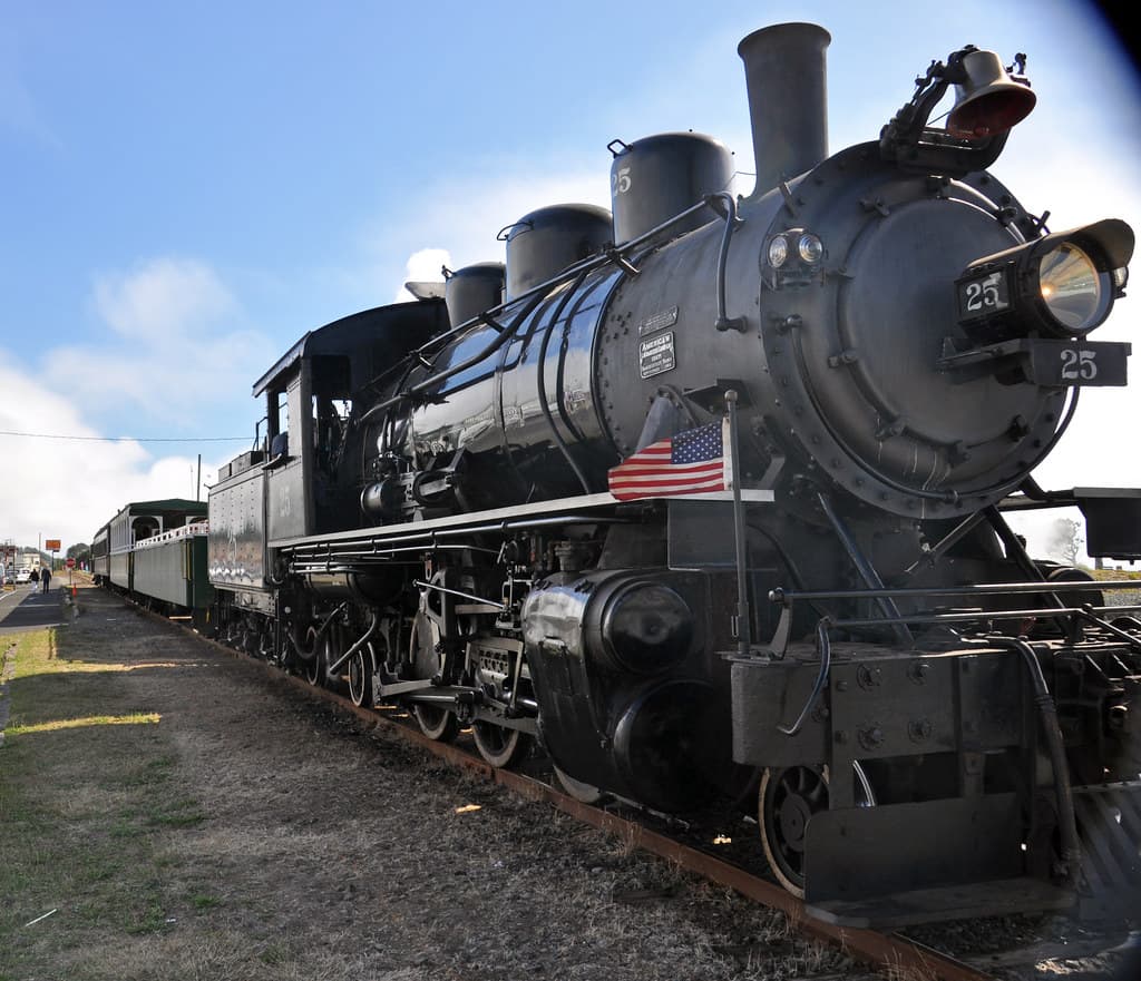 McCloud River Railroad # 25 (American Locomotive Company 2-6-2 steam locomotive) (Rockaway Beach, Oregon, USA) 8