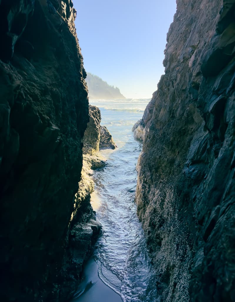 Sea crevasse - Neskowin Beach, Oregon
