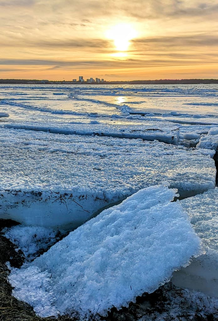icebergs on the beach