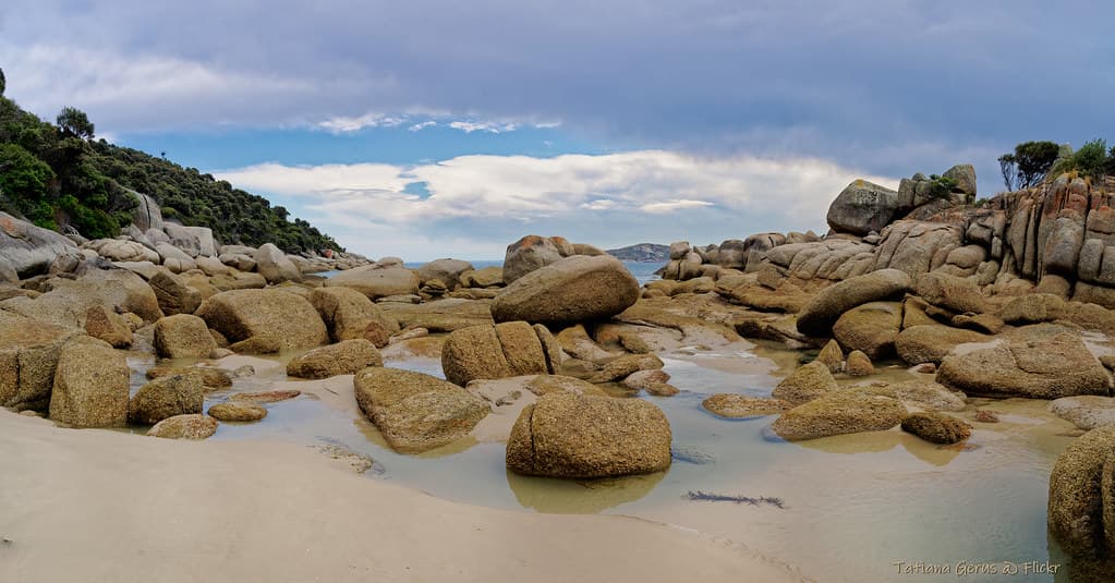 Granite boulders at the Fairy Cove