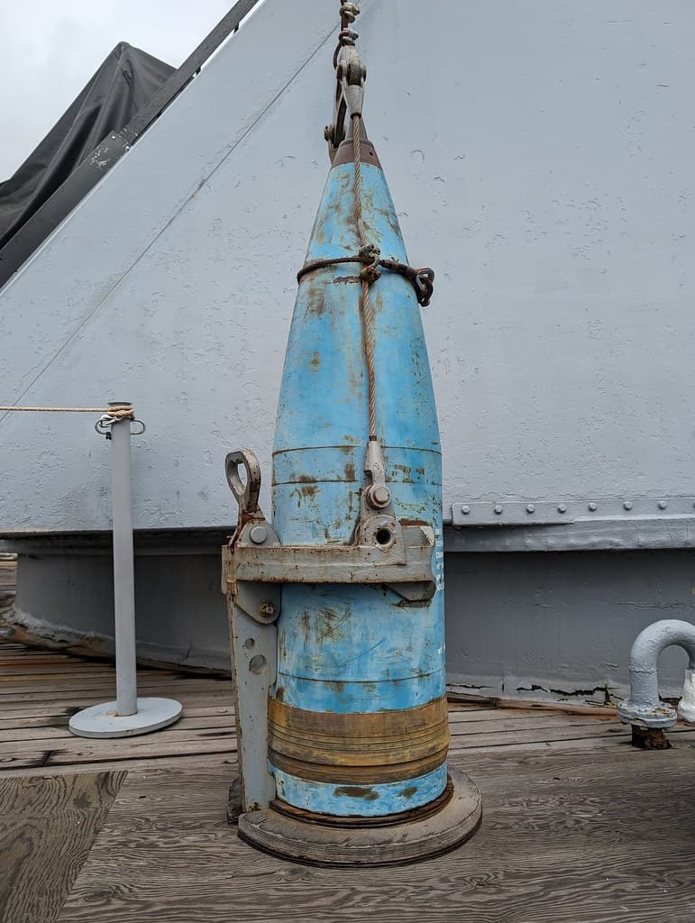 Shell, Battleship Iowa, Long Beach, California, USA