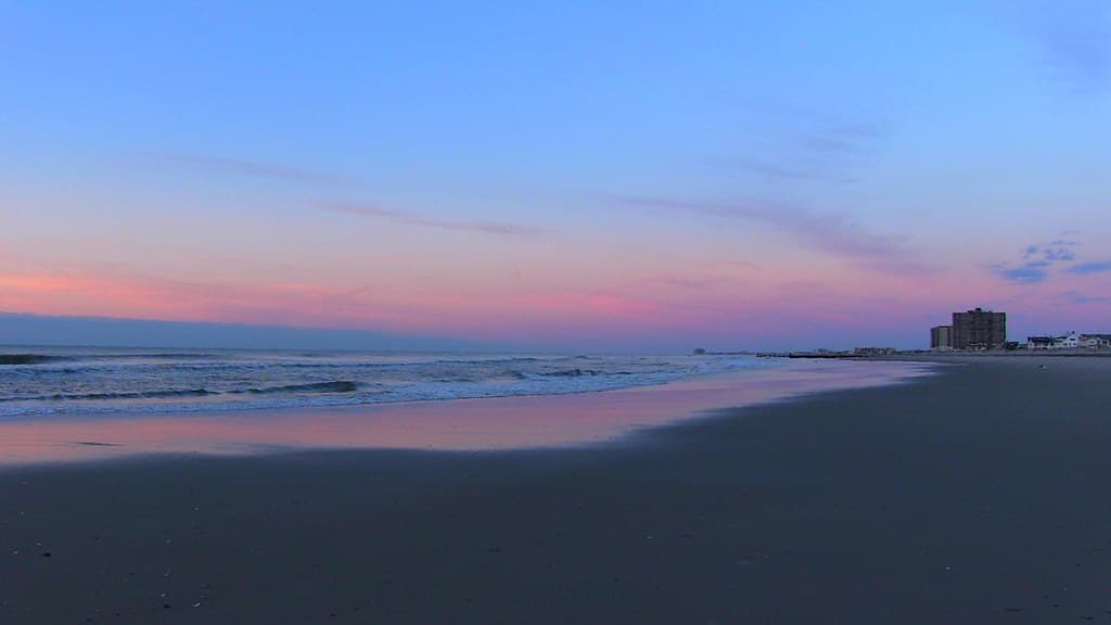Early Morning Sunrise Looking Towards Longport, New Jersey