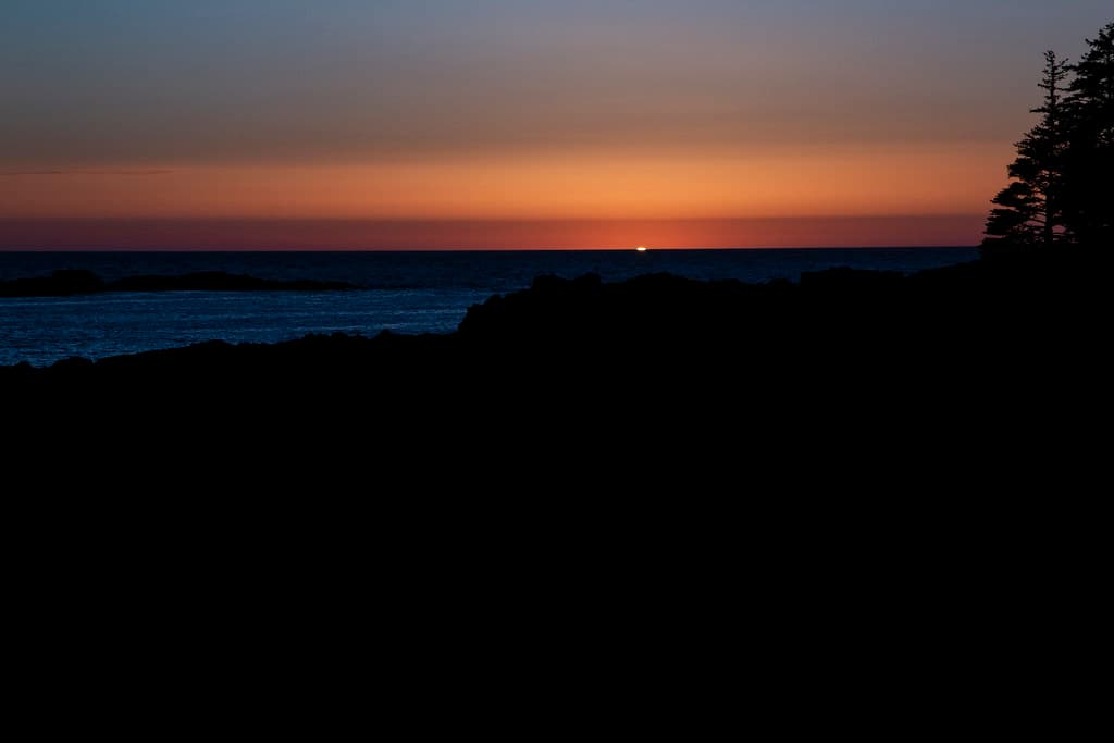 Sunset, View from back of Blackrock Inn, Vancouver island, BC
