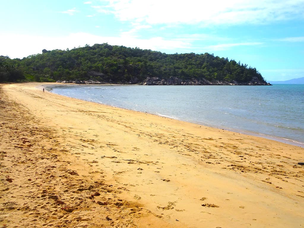 Magnetic Island. The sandy beach at Picnic Bay.