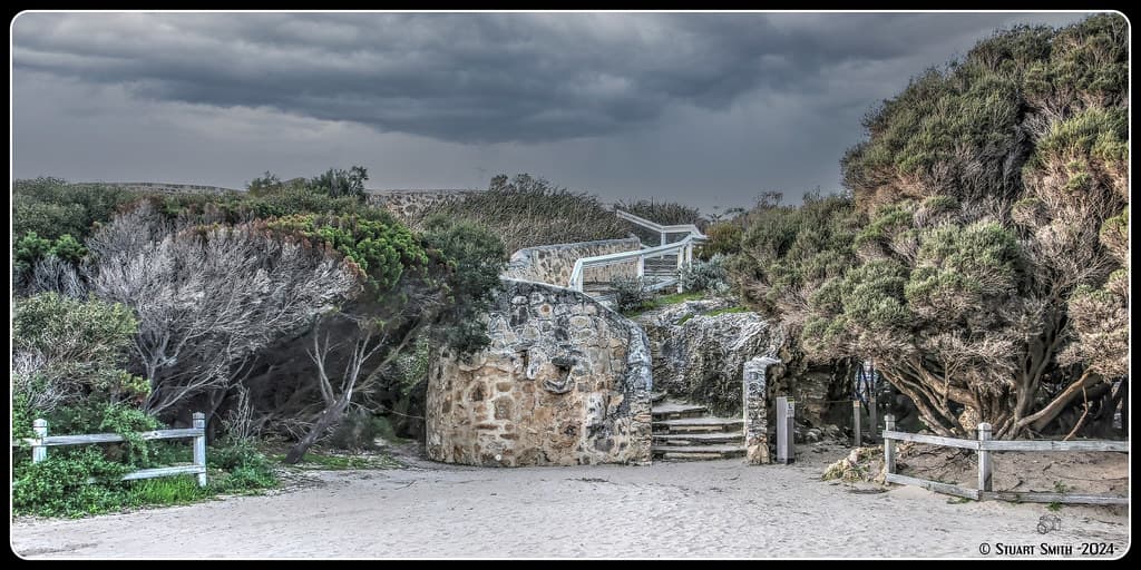 Steps to Round House, Bathers Beach, Fremantle, Perth, Western Australia