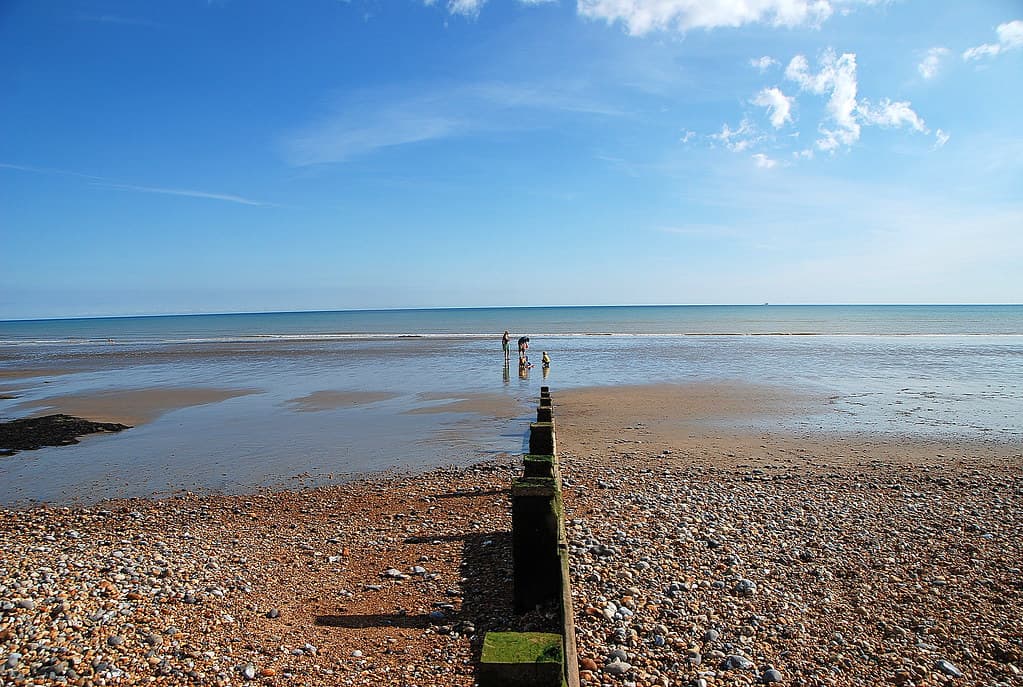 A Family at Play on Bexhill Beach