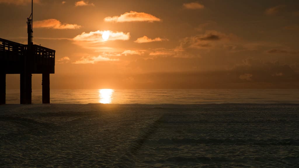 Sunrise over St. Johns Pier