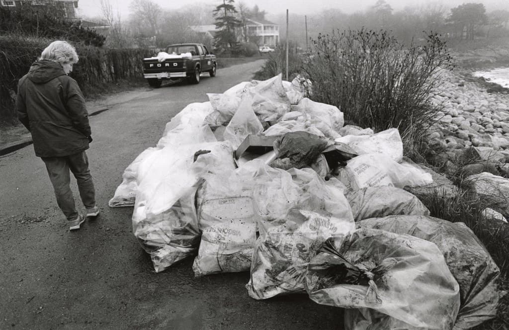 Peg Brady at the Magnolia Oil Spill Clean Up