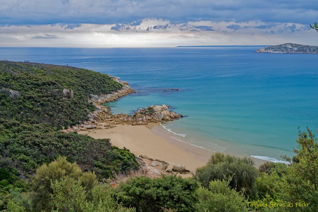View to Fairy Cove beach. Wilsons prom