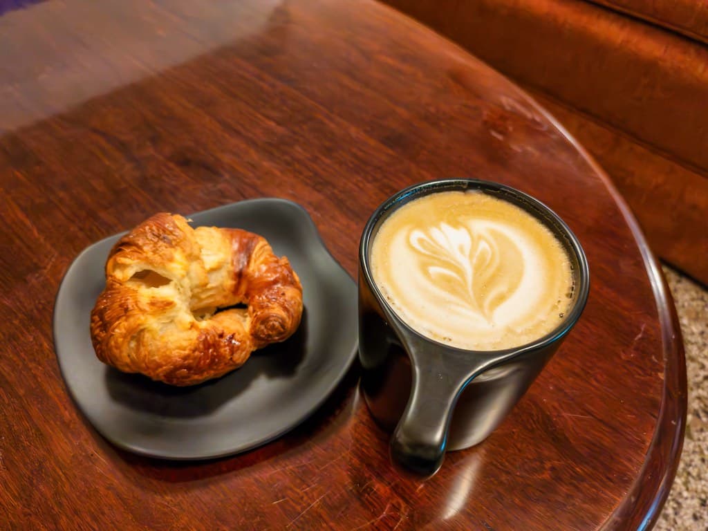 Latte and Croissant