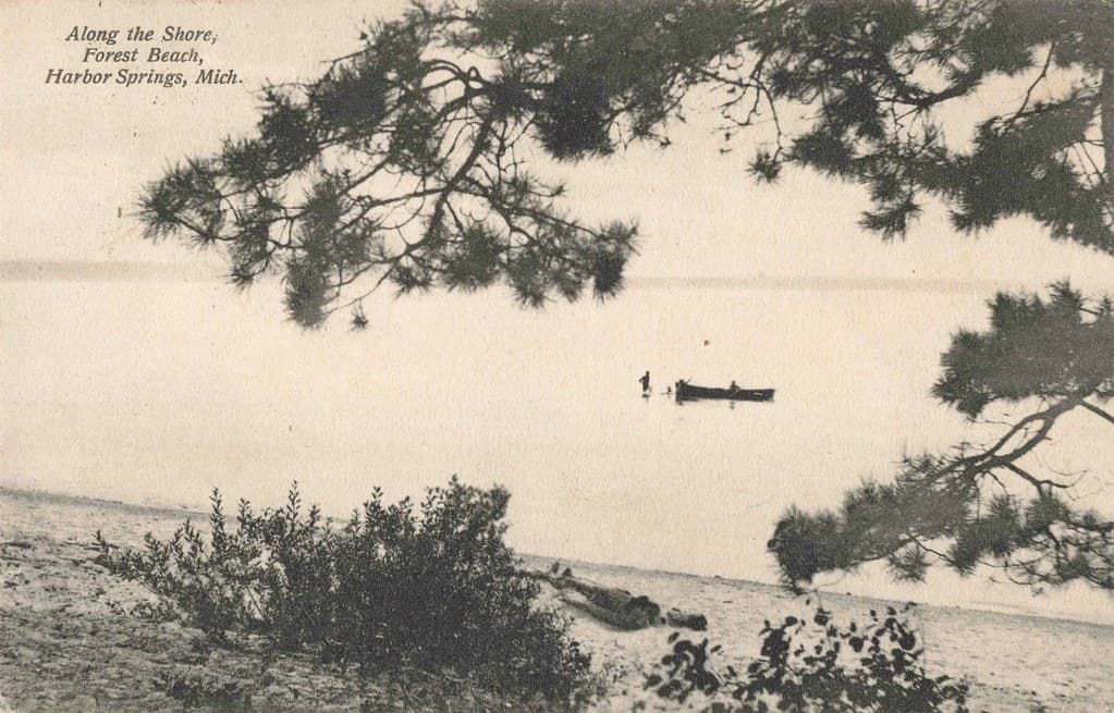 NW Harbor Springs MI RARE Forest Beach is a beautiful beach located in Harbor Springs, located on Lake Michigan on the back side and South of HARBOR POINT ASSOCIATION the Exclusive Restricted Enclave