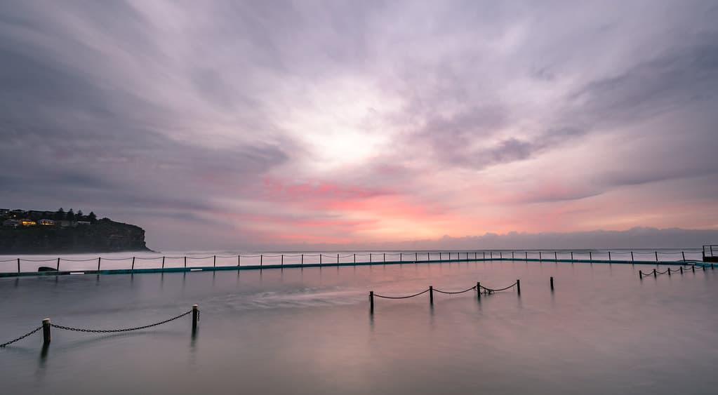 Red sky over Bilgola Pool II