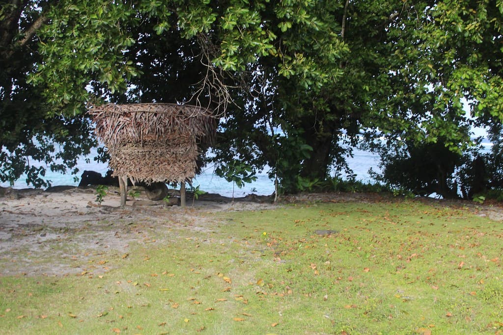 Traditional Rotuman Shelter on the Shores of Faguta