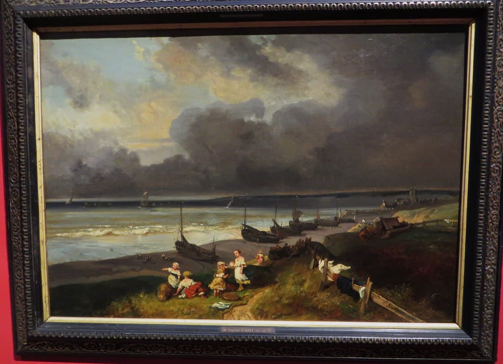"Vue de Dieppe", Eugène Isabey (1803-1886), Musée des Beaux-Arts, Pau, Pyrénées-Atlantiques, Aquitaine, France.