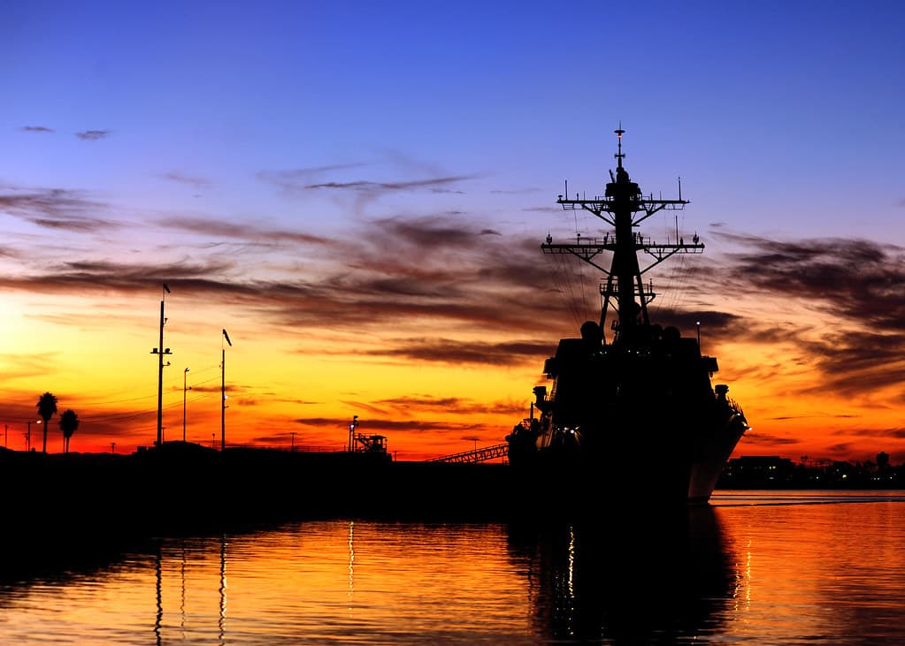 USS Spruance pierside at Naval Weapons Station Seal Beach [Image 1 of 9]