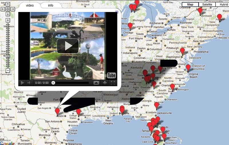 Favorite Getaways Map