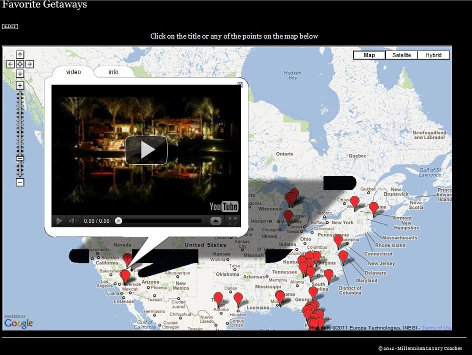 Millennium's Map of RV Parks, Resorts, and Campsites in the United States