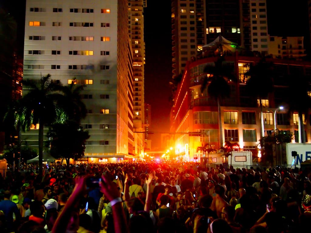 Exiting Bayfront Park  - Ultra Music Festival 2012