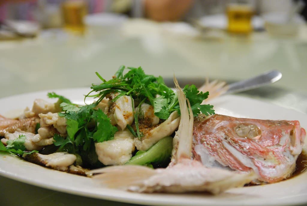 巴冬蒸红友鱼 Steamed Red Snapper - head - Pantai Seafood