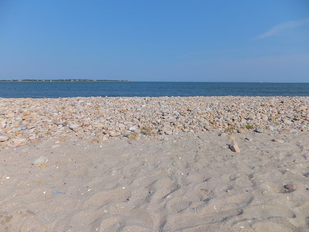 lots of rocks, not much sand