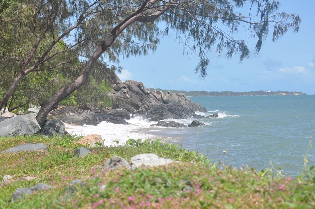 Eimeo Surf Life Saving Club - beach and clubhouse