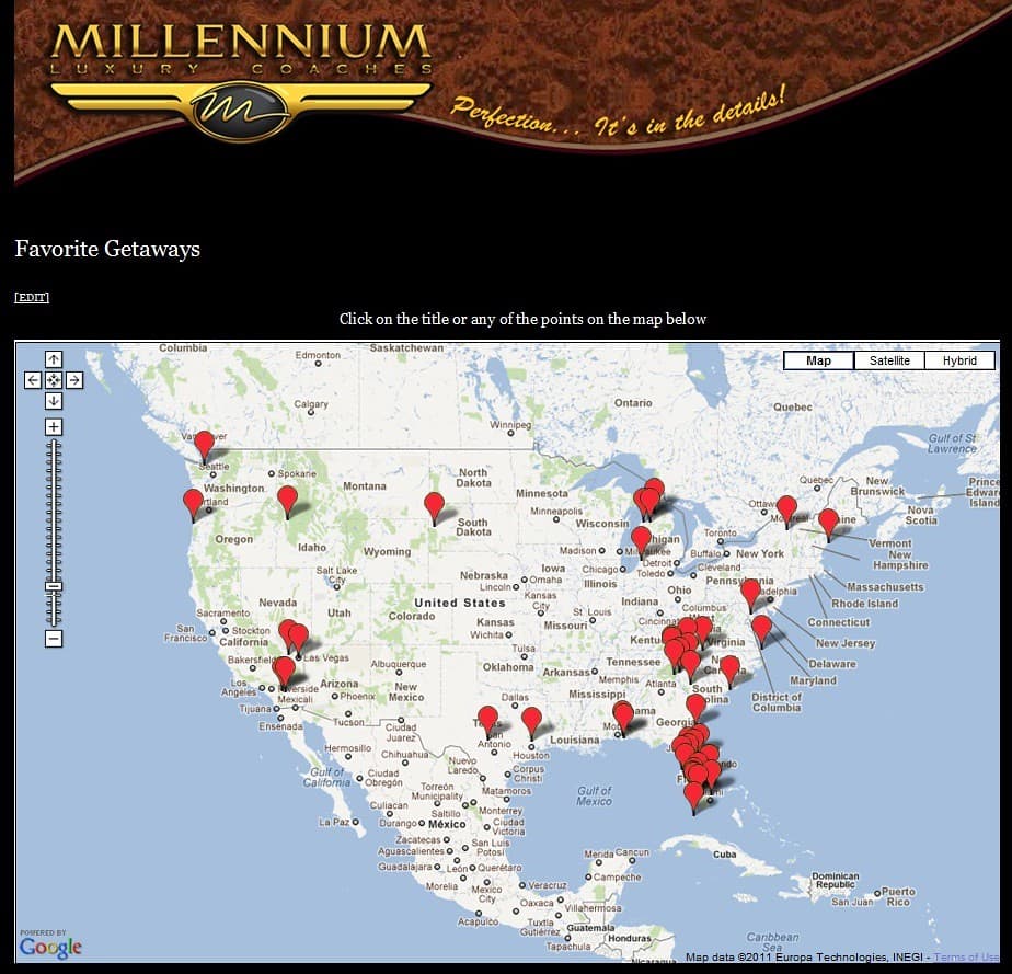 Favorite Getaways RV Resort Map
