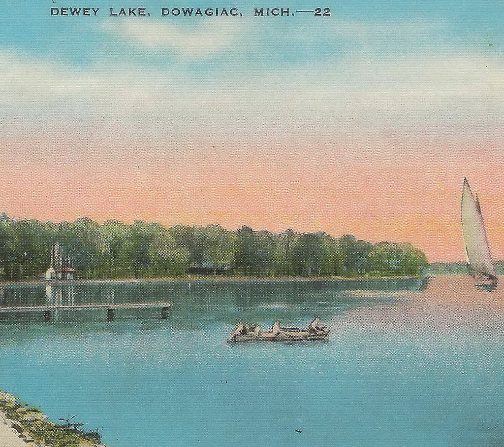 SW Dowagiac MI 1930s Classic BEACH BABE & Family FUN Summer Cottages & Homes near Resort Owner & Politician Frank Nevins Dewey Lake Shady Shores Resort & Waterpark2