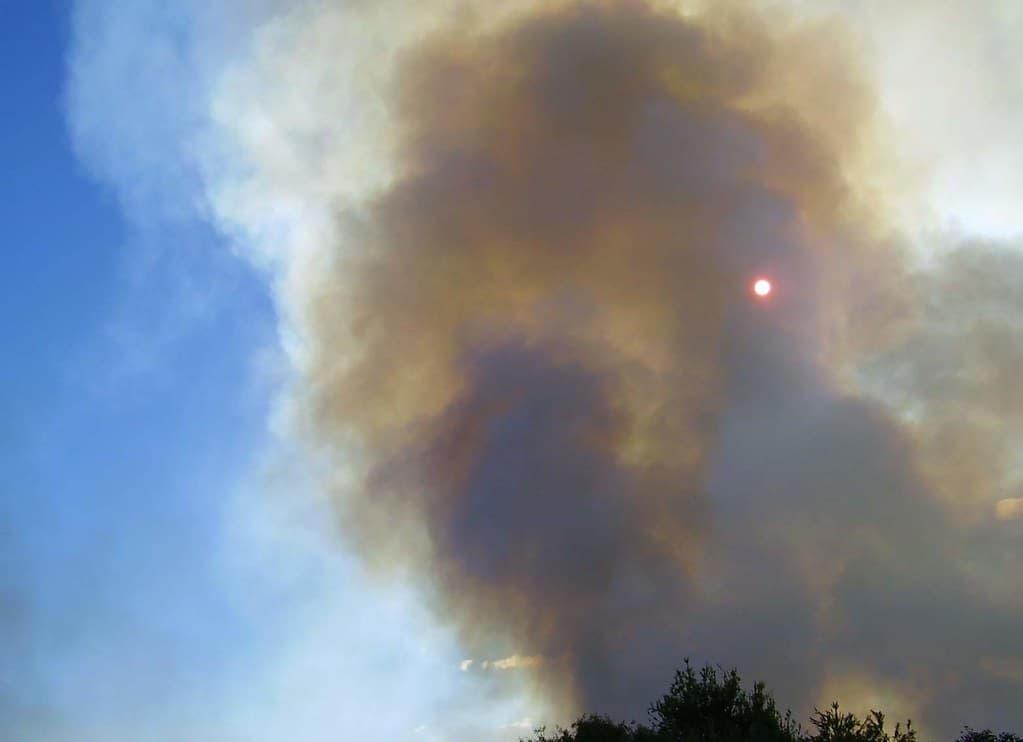 Sun through smoke 1