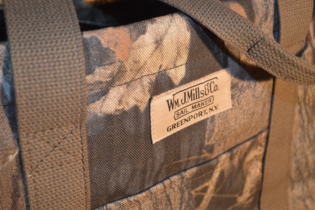 Camo material on a Peck Bag tote3