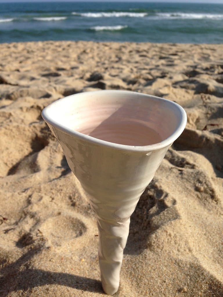 Beach Goblet by Lucy Scanlon on South Beach, Martha's Vineyard MA, Photo by Dan Jeffrey 147