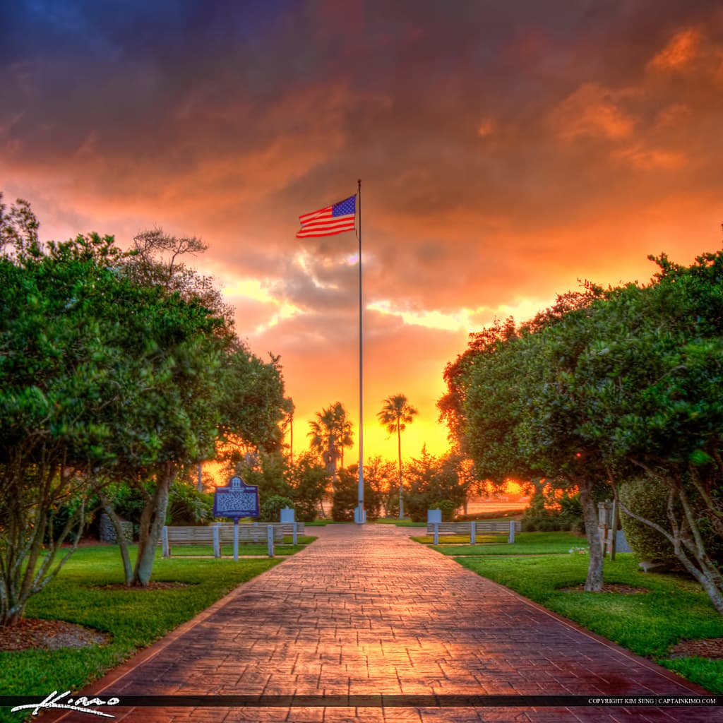 Vero Beach American Flag at Memorial Park