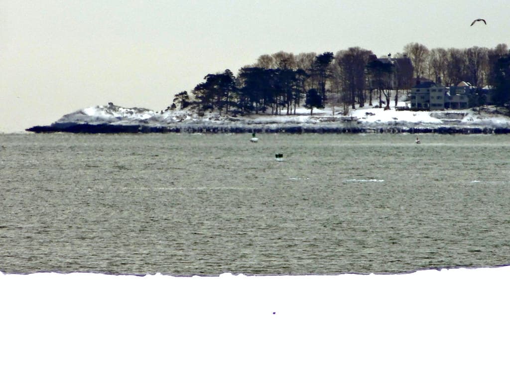 View of Salem Willows from Dane Street Beach