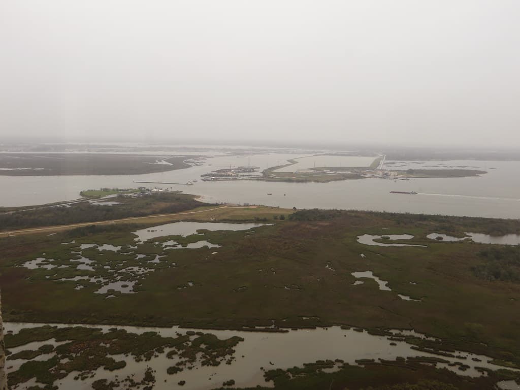 Houston Ship Channel from San Jacinto Monument, San Jacinto Battleground State Historic Site, La Porte, Texas