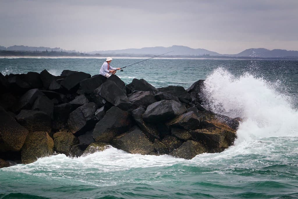 The rock fisherman