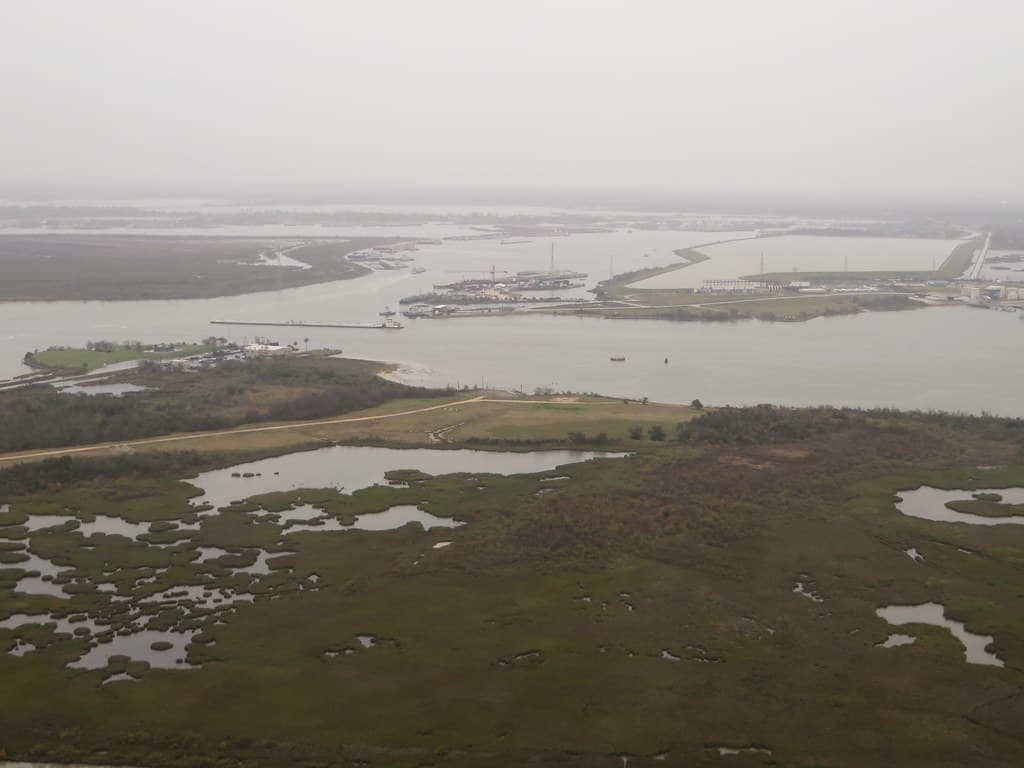 Houston Ship Channel from San Jacinto Monument, San Jacinto Battleground State Historic Site, La Porte, Texas