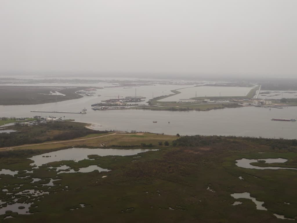 Houston Ship Channel from San Jacinto Monument, San Jacinto Battleground State Historic Site, La Porte, Texas