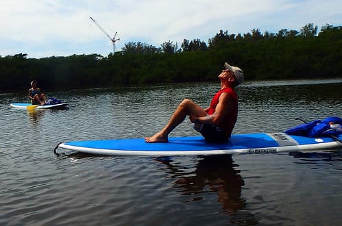 Stand Up Paddleboard Yoga Sarasota Lido Beach Mangrove Tunnels