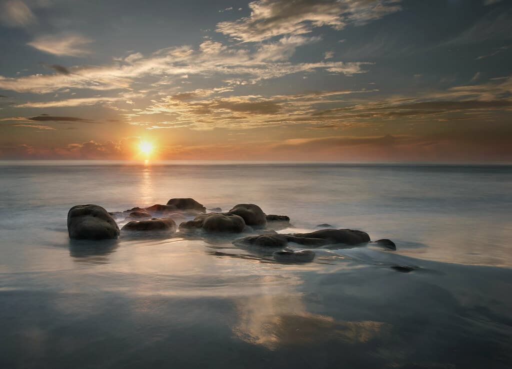 Peaceful morning at the Sabellariid worm reef.