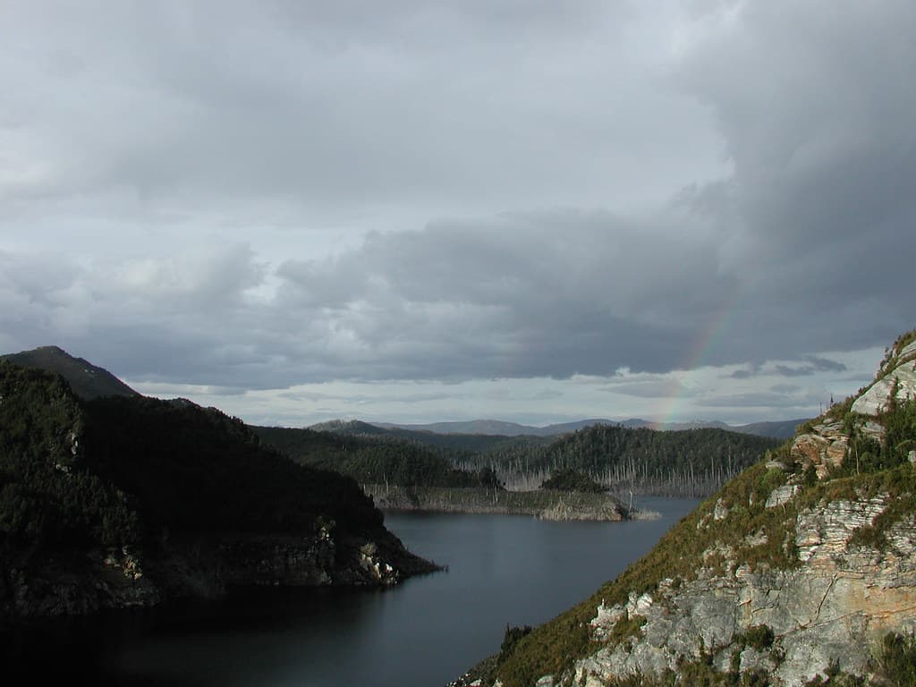 Edges of the new Lake Pedder, somewhere...