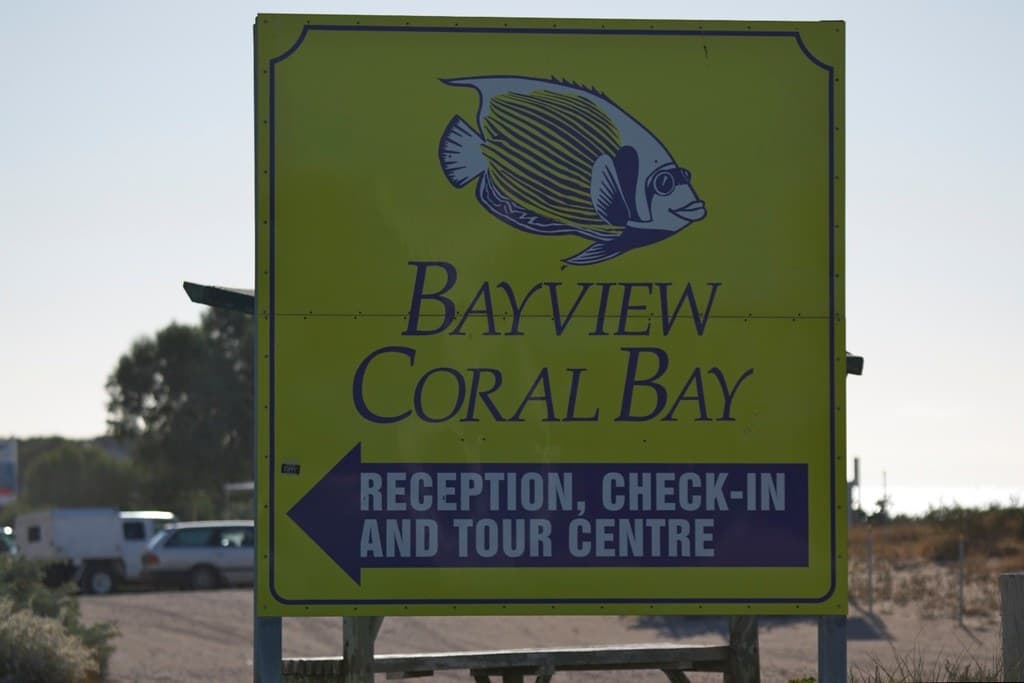 Bayview Coral Bay Reception Sign