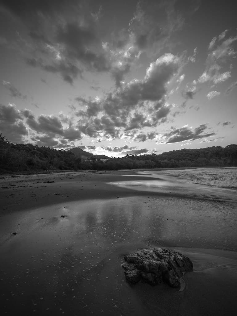 Sunset on the beach, Charlesworth Bay, Coffs Harbour