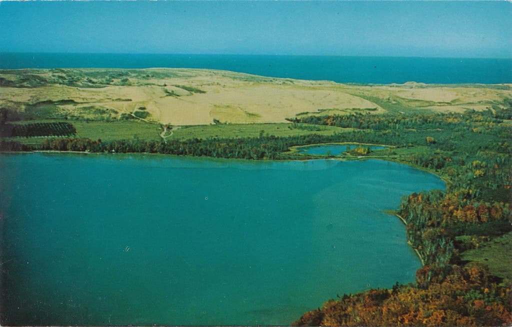 NW Glen Arbor Haven MI Little Glen Lake and SLEEPING BEAR SAND DUNES CLIMBING HILL plus the old SAWMILL POND